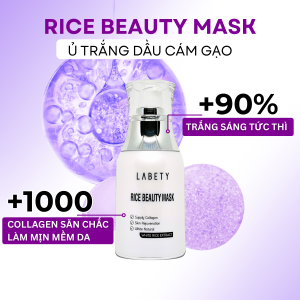 Kem Ủ Trắng Da Mặt Cấy Trắng Meso Rice Beauty Mask 50ml | Dưỡng Trắng Da Mặt Cấp Tốc Se Khít Lỗ Chân Lông Căng Bóng Da Dưỡng Ẩm Và Làm Mịn Da