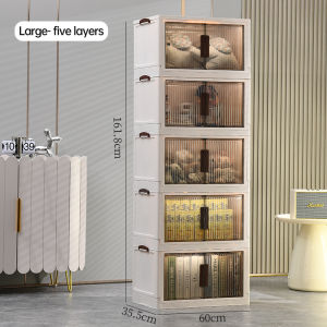 5-layers Household Clear Plastic Stackable Folding Collapsible Storage Big Container Storage Box