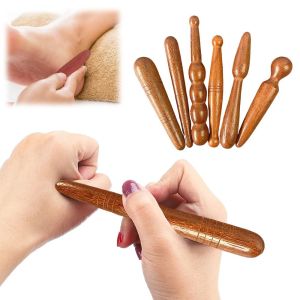 ZYJC Wooden Acupoint Massage Stick Mini Round Head Body Massage Stick Beauty Auxiliary Tool Massager for Relieve Physical Fatigue