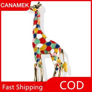 【CANAMEK】 Men Hươu Cao Cổ Trâm Pin Phụ Nữ Động Vật Huy Hiệu Corsage Trâm Trang Sức Quà Tặng Dễ Thương