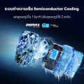 Remax Phone Cooling pad RT-F8i - พัดลมระบายความร้อน จอ LED เย็นเร็ว ระบายความร้อน. 
