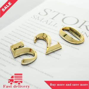 [COD]Flash Delivery 1pc Height 5cm Golden Home Sticker Address Door Label Gold Modern House Number