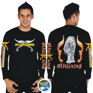 Baju kaos distro pria keren dewasa lengan panjang - MOTIF MACAN SILIWANGI - BY. Visell collection389