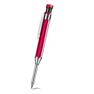 MIRELINA All Metal Deep Hole Marking Pencil Built-in Sharpener 2.8mm Woodworking Pencil Multifunctional Long Head Propelling Pencil Woodworking Construction