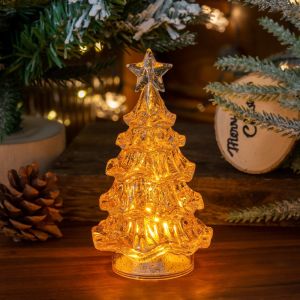 MIRELINA Đèn LED Đèn ngủ hình cây thông Noel Bố cục cảnh Nhiều màu sắc Đồ trang trí để bàn Nhiều màu sắc Nhựa Đèn trang trí Giáng sinh Trang trí nhà cửa