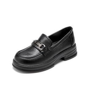 Clearance!No Returns Or Exchanges.WomenS Genuine Leather Shoes New Slip-On Loafers Large Size 41