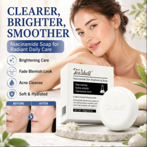 JMY Niacinamide Soap Skin Brightening Soap Glowing Skin Face Body Cleanser Vitamin B3 Daily Cleansing Bar Even Skin Tone