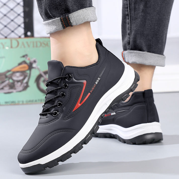 Men's shoes leather non-slip sneakers waterproof kitchen work