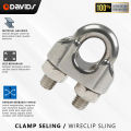 Klem Seling Clamp Sling Kuku Macan Galvanis Wire Rope Clip. 