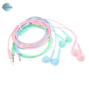 XUNYU3 หูฟังแบบมีสาย U19ผิวเรียบหูฟัง3.5มม. พร้อมชุดหูฟังเพลงตัดเสียงรบกวนมือไมค์ในตัว