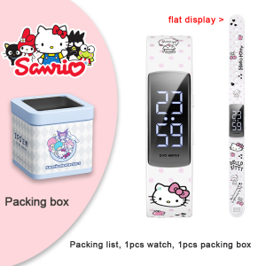 100% Authentic SANRIO Hello Kitty Smart Band Watch for Kids Gilrs Boys Smartwatch with Backlight Melody IP65 Waterproof Watch Childrens Cinnamoroll Smartwatch Sports Bracelet Birthday Gift Kuromi 6262