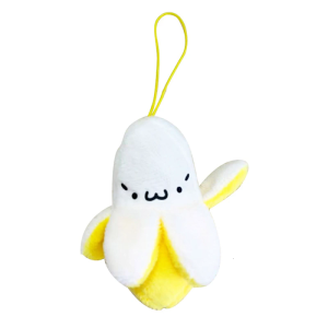 Fun Banana Plush Keychain Pendant Keyring Soft Toy for Decorating Backpacks and Keyrings Bag Accessories