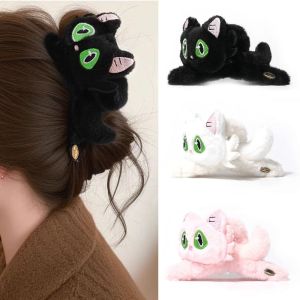 LINSBAYWU Plush Grasping Clip Cat Strong Hold Hair Accessories Fashion Non-Slip Shark Clip for Girl