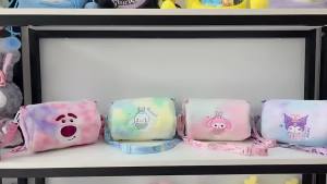 Cartoon Sanrio Lovely Children Coin Purse Cartoon Plush Messenger Bags Cute Cinnamoroll Mymelody Kuromi Fluffy Baby Kid Kindergarten Cross-Body Bag