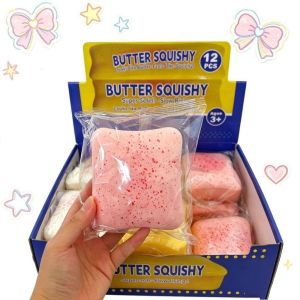 PLLEWY PU Toast Squeeze Toy Simulation Large 10cm Slow Rebound Toy Square Bread Soft Pinch Toy for Kid Gifts