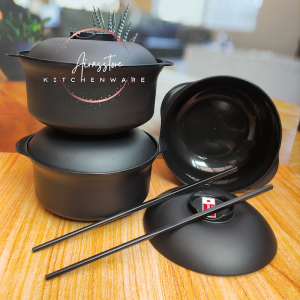 MANGKOK RAMEN+TUTUP 2PCS GRATIS SUMPIT / MANGKUK PLASTIK TAHAN PANAS DIAMETER 15 CM PROMOCOD
