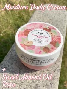 KOEC Rose Sweet Almond Oil Body Moisturizer 200g Moisturizing and Nourishing Body Cream