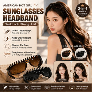 Y2K Sunglasses Hair Comb Edgy Spiky Hair Clip Retro Punk Hair Accessory Women Headband Teeth Design Streetwear Style