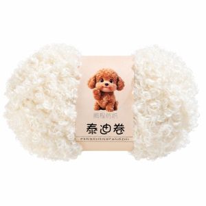 TANTUANG Len vòng Sợi xoăn Mềm mại bông xốp 50g/cuộn Sợi bông mềm mại  Vải nhung san hô Sợi Chenille Đồ chơi nhồi bông móc len