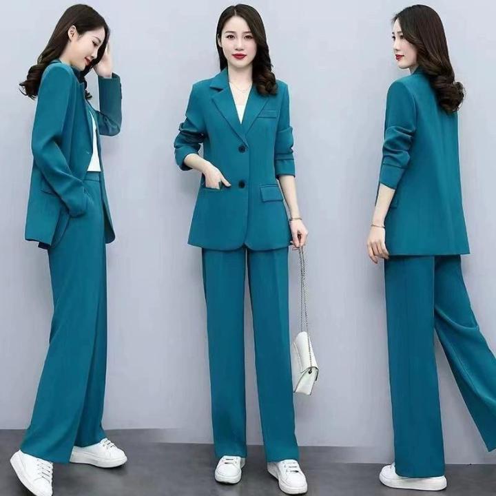 Two Piece Set Formal Office Business Wear Women Suit Small Fragrance
