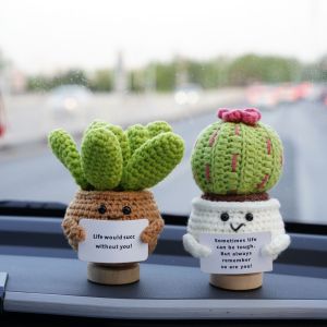 New cute and positive energy emotional potato and cucumber pickle dolls handmade knitted creative gifts