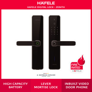 Hafele Zenith WIFI Smart Door Lock with Lever Handle & Camera | Free Installation | 2+1 Year Warranty