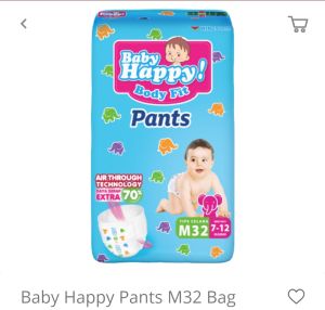 BABY HAPPY PANTS S38 M32 L28 XL 26 XXL 24 murah promo gratis ongkir kargo 1 ball