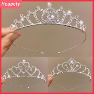 Heabety Cô Dâu Vương Miện Vàng Đám Cưới Phụ Kiện Tóc Pha Lê Rhinestone Cô Dâu Đám Cưới Vương Miện Và Vương Miện Mũ sắt Tóc Trang Trí