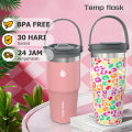 Tempflask Tumbler 900ml - Tahan Panas/Dingin 24 Jam, Anti Tumpah, Desain 2in1 & Vacuum. 