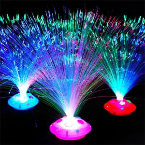 BETTERFORM Candle Lamp Home Decor Holiday LED Fiber Optic Light Multicolor Night Lamp Christmas Decoration