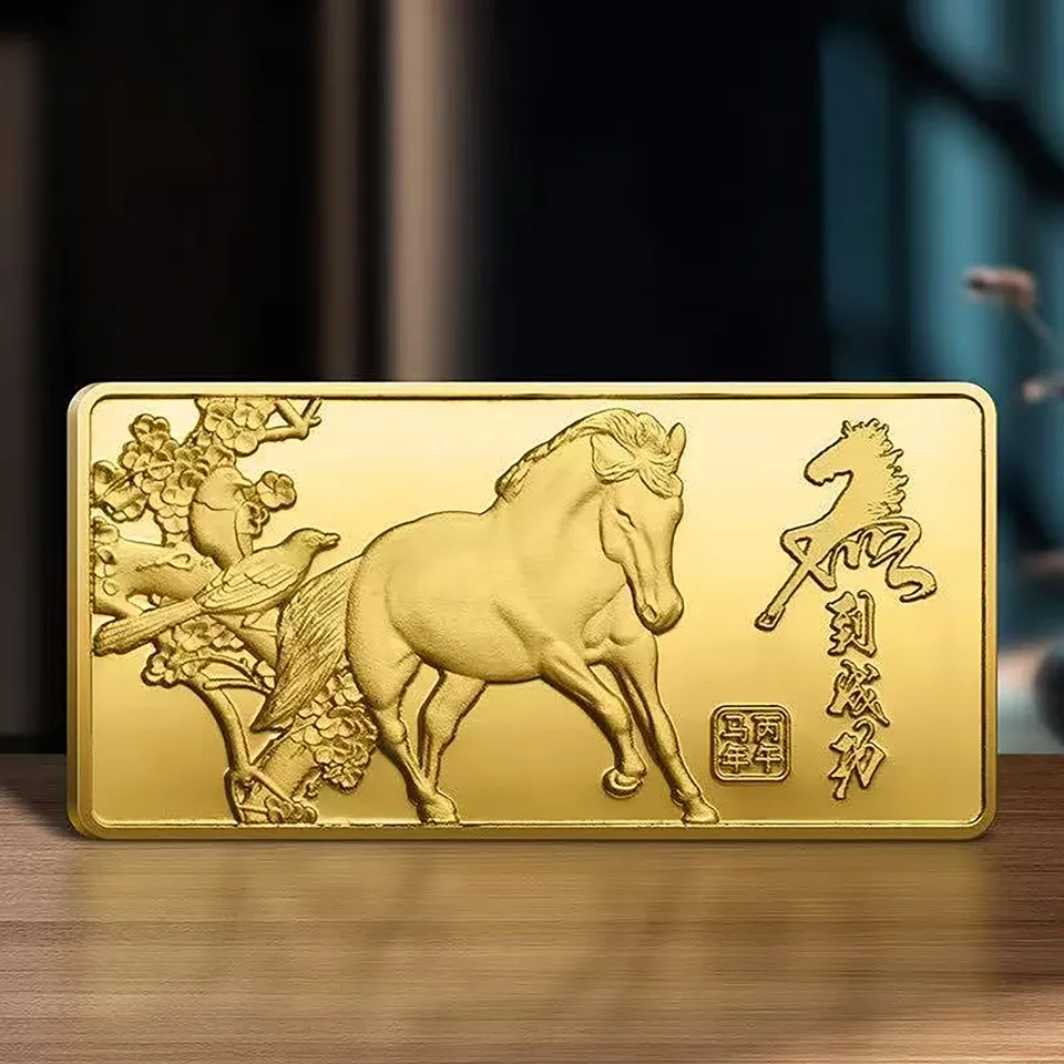 EnidJuli] 10PCS Boxed 2026 CNY Year Of The Horse Zodiac Gold Bar Chinese  New Year Success at First Try Commemorative Medal Chinese Horse Year Event  Gift 2026年马到成功纪念章 马年新年纪念币 | Lazada Singapore