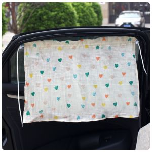 TUO29 Cute Cartoon Car Curtains UV Protection Suction Cup Car Window Cover Creative Animal Window Shade For Summer