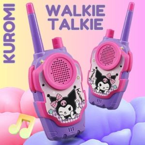HT kuromi walkie talkie Kuromi Kids Walkie Talkie Toys 2 in 1 set Kuromi Toys mainam telepon telponan anak