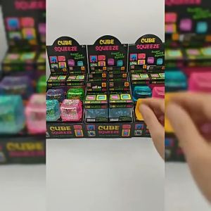 Cube Sensory Fidget Toy Maltose Soft Drink Cube Squishy Destress Deform Play Children Day Gift with EN71 Safety Standard