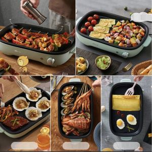Vỉ nướng điện đa năng Bear D12A1_Hàng chính hãng