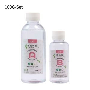 100g/400g Hard 3:1 AB Epoxy Resin Clear Crystal Glue Resin Set For DIY Making Handicrafts