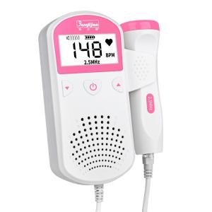 【Free Gel】Fetal Doppler Heartbeat Detector Portable Ultrasound Pregnant Baby Heart Rate Monitor LCD 2.5MHz Pocket Vascular Doppler