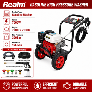 REAIM  7000W Gasoline High Pressure Washer Water Jet Cleaner Portable Heavy-duty Power Sprayer Car Wash Machine