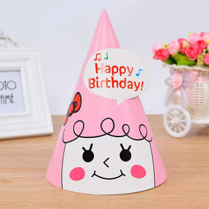 Topi Ulang Tahun Anak Karakter Kerucut isi 10 Perlengkapan Ultah