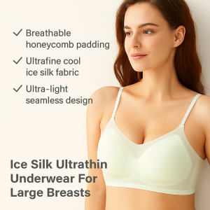 Ice Silk Seamless Underwear Ultra Thin Wireless Push Up Bra Quick Drying Antibacterial Bra Summer Cool Women’s Underwear冰丝无痕内衣