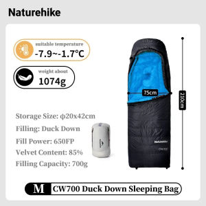 Sleeping Bag Ultralight Naturehike CW700 CNK2450WS048 Kantong Tidur Camping Duck Down Tebal Hangat
