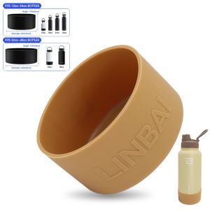 LINBAI Water Bottle Silicon Protective Boot for 12oz-40oz Tumbler Hydro flask Anti-Slip BPA Free Bottom Protection Boot