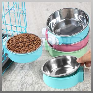 Pet Cage Hanging Feeder With Removable Stainless Bowl for Dogs & Cats High-Quality Rust-Resistant