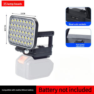 Portable outdoor lightingLED compatible with Makita lithium battery power banks suitable for outdoor emergency lighting at construction sites.
