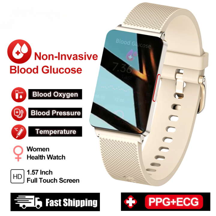 2024 New Noninvasive Blood Glucose Health Smart Watch for Men ECG+PPG Blood Pressure Fitness