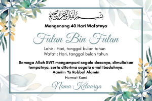 Isi 60-100 Pcs Stiker tahlilan kematian/stiker tahlil/40hari/satu tahunan Stiker Tahlil 40 Hari Stiker 60 Pcs Chromo Stiker Ukuran 10 X 6 Cm - Lazada
