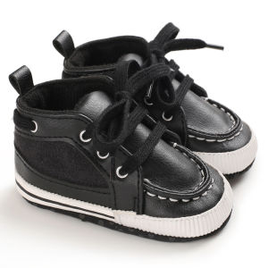 Lace Up Baby Boy Shoes Highcut Newborn Walking Soft Sole Toddler Baby Shoes For Boys Sneakers 0-18 months