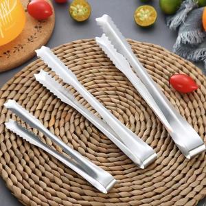 1pcs Thick stainless steel ice tongnon-slip food tongsice bucketice cubeslemon sliceskitchenwares