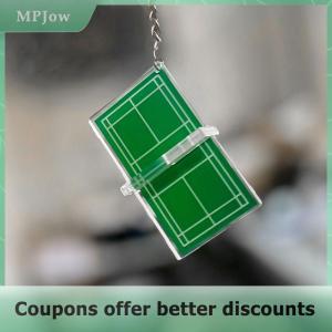 【MPJow】 Badminton Keychain Souvenir Mini Tennis Pendant Table Tennis Table Three-dimensional Acrylic Keychain