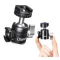 Ulanzi U-60 Mini Aluminum Tripod Ball Head with Dual Cold Shoe Mount Bracket 360 Degree Rotatable Base | JG Superstore. 